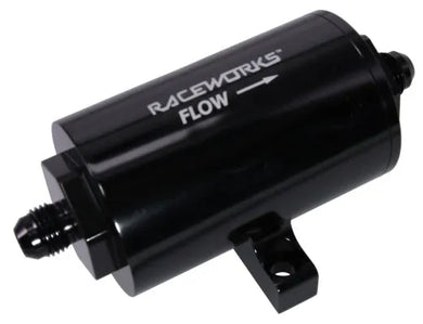RACEWORKS BILLET INLINE FILTER AN-6 10 Mi | ALY-206-10BK-NZRACEWORKS-Autoignite NZ