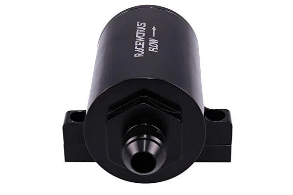 RACEWORKS BILLET INLINE FILTER AN-8 10Mi | ALY-208-10BK-NZRACEWORKS-Autoignite NZ