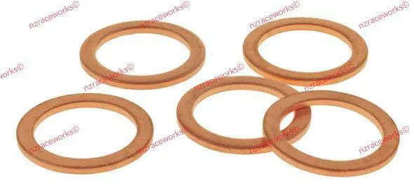 RACEWORKS COPPER WASHERS ID8MM OD13.8MM T1.4MM 5PK | RWF-179-8MM-NZRACEWORKS-Autoignite NZ