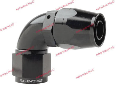 RACEWORKS CUTTER HOSE FITTING AN-10 90 DEG | RWF-103-10BK-NZRACEWORKS-Autoignite NZ