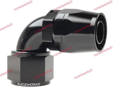 RACEWORKS CUTTER HOSE FITTING AN-12 90 DEG | RWF-103-12BK-NZRACEWORKS-Autoignite NZ