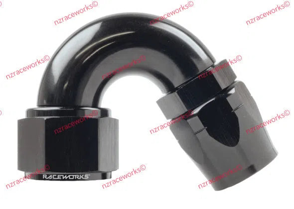 RACEWORKS CUTTER HOSE FITTING AN-16 150 DEG | RWF-105-16BK-NZRACEWORKS-Autoignite NZ