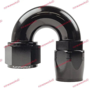 RACEWORKS CUTTER HOSE FITTING AN-16 180 DEG | RWF-106-16BK-NZRACEWORKS-Autoignite NZ