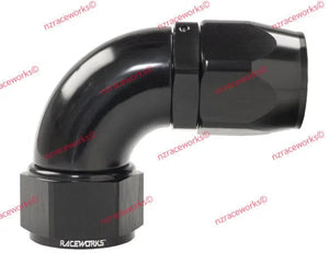 RACEWORKS CUTTER HOSE FITTING AN-16 90 DEG | RWF-103-16BK-NZRACEWORKS-Autoignite NZ