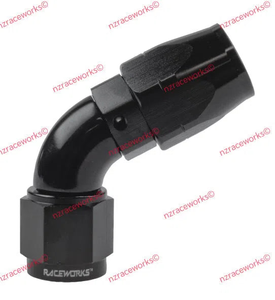RACEWORKS CUTTER HOSE FITTING AN-4 60 DEG | RWF-108-04BK-NZRACEWORKS-Autoignite NZ