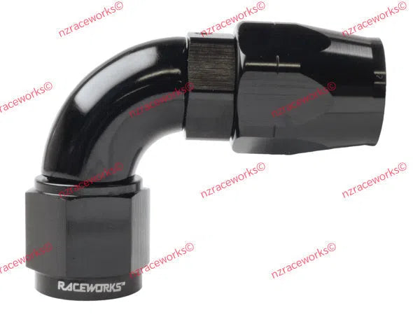 RACEWORKS CUTTER HOSE FITTING AN-4 90 DEG | RWF-103-04BK-NZRACEWORKS-Autoignite NZ