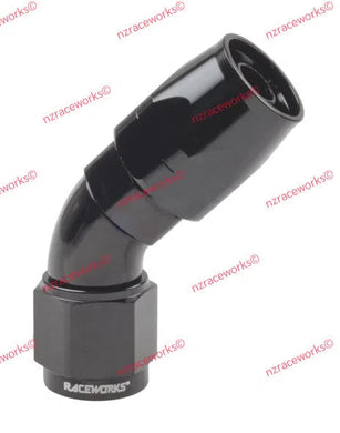RACEWORKS CUTTER HOSE FITTING AN-6 45 DEG | RWF-102-06BK-NZRACEWORKS-Autoignite NZ
