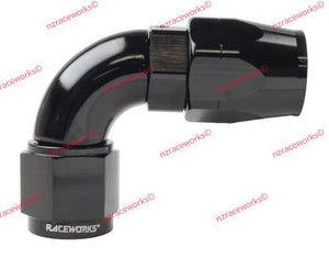 RACEWORKS CUTTER HOSE FITTING AN-6 90 DEG | RWF-103-06BK-NZRACEWORKS-Autoignite NZ