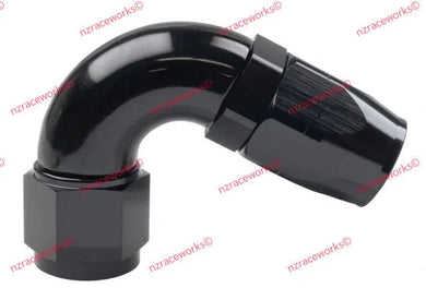 RACEWORKS CUTTER HOSE FITTING AN-8 120 DEG | RWF-104-08BK-NZRACEWORKS-Autoignite NZ