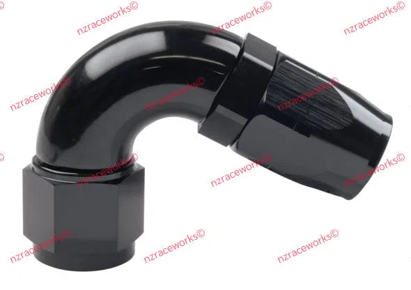 RACEWORKS CUTTER HOSE FITTING AN-8 120 DEG | RWF-104-08BK-NZRACEWORKS-Autoignite NZ