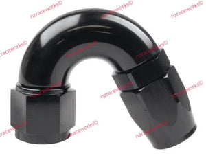 RACEWORKS CUTTER HOSE FITTING AN-8 150 DEG | RWF-105-08BK-NZRACEWORKS-Autoignite NZ