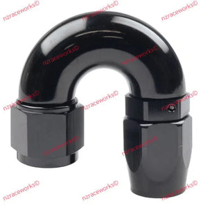 RACEWORKS CUTTER HOSE FITTING AN-8 180 DEG | RWF-106-08BK-NZRACEWORKS-Autoignite NZ