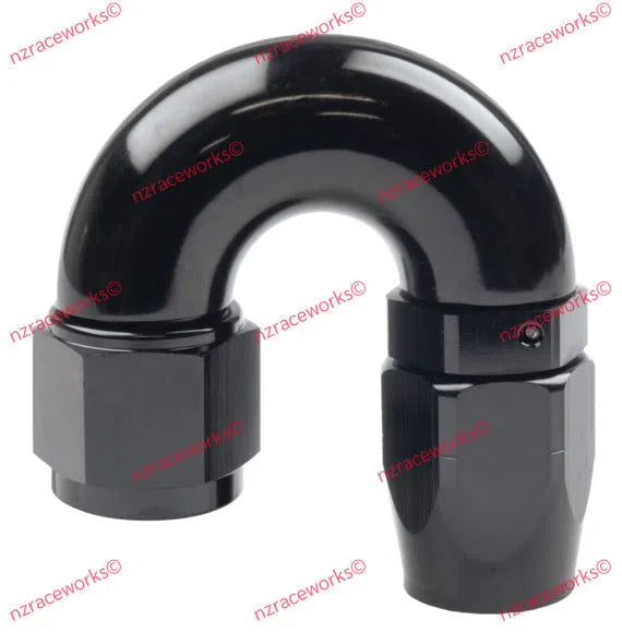 RACEWORKS CUTTER HOSE FITTING AN-8 180 DEG | RWF-106-08BK-NZRACEWORKS-Autoignite NZ
