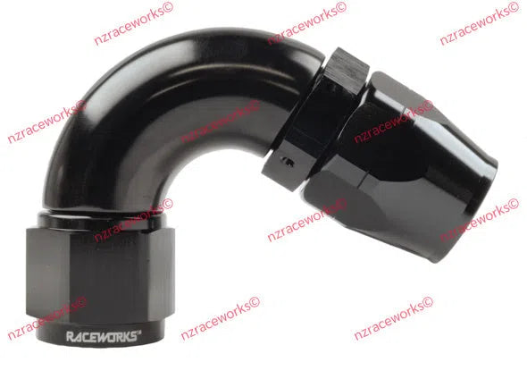 RACEWORKS CUTTER STYLE HOSE ENDS 120 DEG | RWF-104-04BK-Hose Ends-NZRACEWORKS-Autoignite NZ