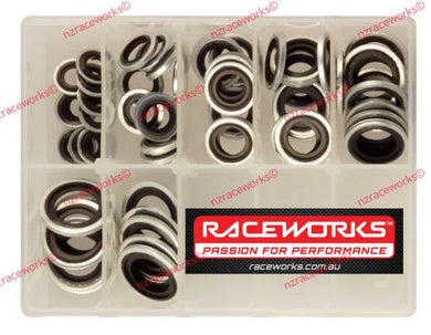 RACEWORKS DOWTY SEAL KIT 10 OF EACH SIZE 8MM TO 18MM | RWF-180-KIT-NZRACEWORKS-Autoignite NZ