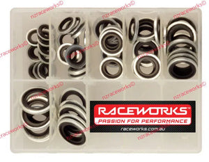 RACEWORKS DOWTY SEAL KIT 10 OF EACH SIZE 8MM TO 18MM | RWF-180-KIT-NZRACEWORKS-Autoignite NZ