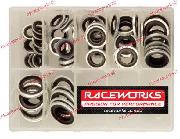 RACEWORKS DOWTY SEAL KIT 10 OF EACH SIZE 8MM TO 18MM | RWF-180-KIT-NZRACEWORKS-Autoignite NZ