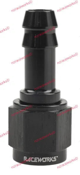 RACEWORKS FEMALE AN-6 TO BARB 3/8'' | RWF-411-06BK-NZRACEWORKS-Autoignite NZ