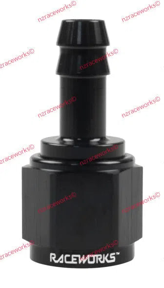 RACEWORKS FEMALE AN-8 TO BARB 3/8IN | RWF-411-08-06BK-NZRACEWORKS-Autoignite NZ