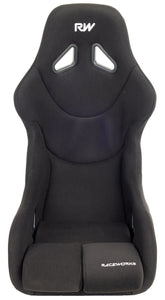 RACEWORKS FIBREGLASS SEAT BLACK CLOTH FIA APPROVED ~ EXTRA SMALL-NZRACEWORKS-Autoignite NZ