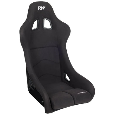 RACEWORKS FIBREGLASS SEAT BLACK CLOTH FIA APPROVED ~ MEDIUM-NZRACEWORKS-Autoignite NZ