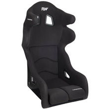 Load image into Gallery viewer, RACEWORKS FIBREGLASS SEAT WITH WINGS BLACK CLOTH FIA APPROVED ~ LARGE-NZRACEWORKS-Autoignite NZ

