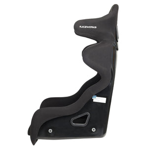 RACEWORKS FIBREGLASS SEAT WITH WINGS BLACK CLOTH FIA APPROVED ~ MEDIUM-NZRACEWORKS-Autoignite NZ