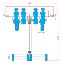 Load image into Gallery viewer, RACEWORKS FIXED FUEL PUMP HANGER SUITS SINGLE/TWIN 39MM-40MM PUMPS | ALY-086BK-NZRACEWORKS-Autoignite NZ
