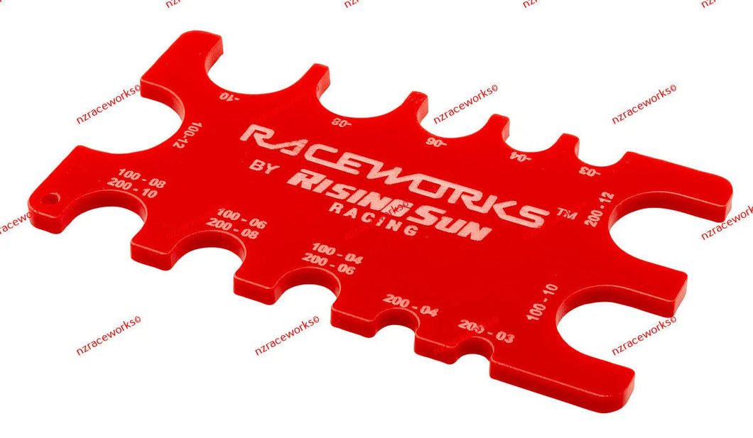 RACEWORKS HOSE GAUGE RED | RWT-034RD-NZRACEWORKS-Autoignite NZ