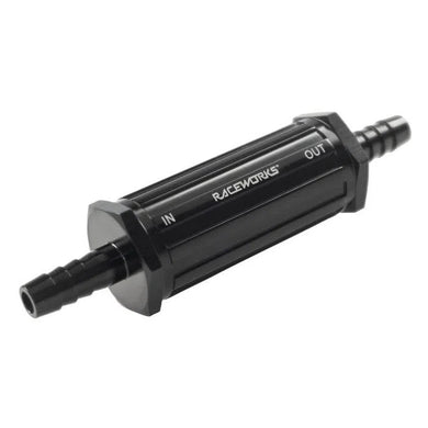RACEWORKS INLINE FUEL FILTER 5/16'' BARBS 30 MICRON | ALY-098-NZRACEWORKS-Autoignite NZ