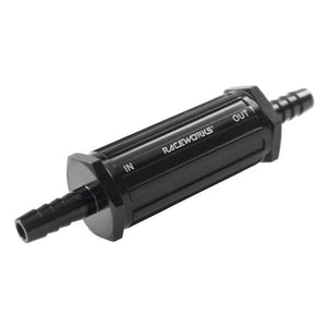 RACEWORKS INLINE FUEL FILTER 5/16'' BARBS 30 MICRON | ALY-098-NZRACEWORKS-Autoignite NZ