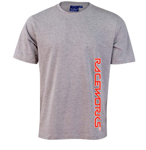 RACEWORKS L GREY T-SHIRT SHORT SLEEVE | MER-576-NZRACEWORKS-Autoignite NZ