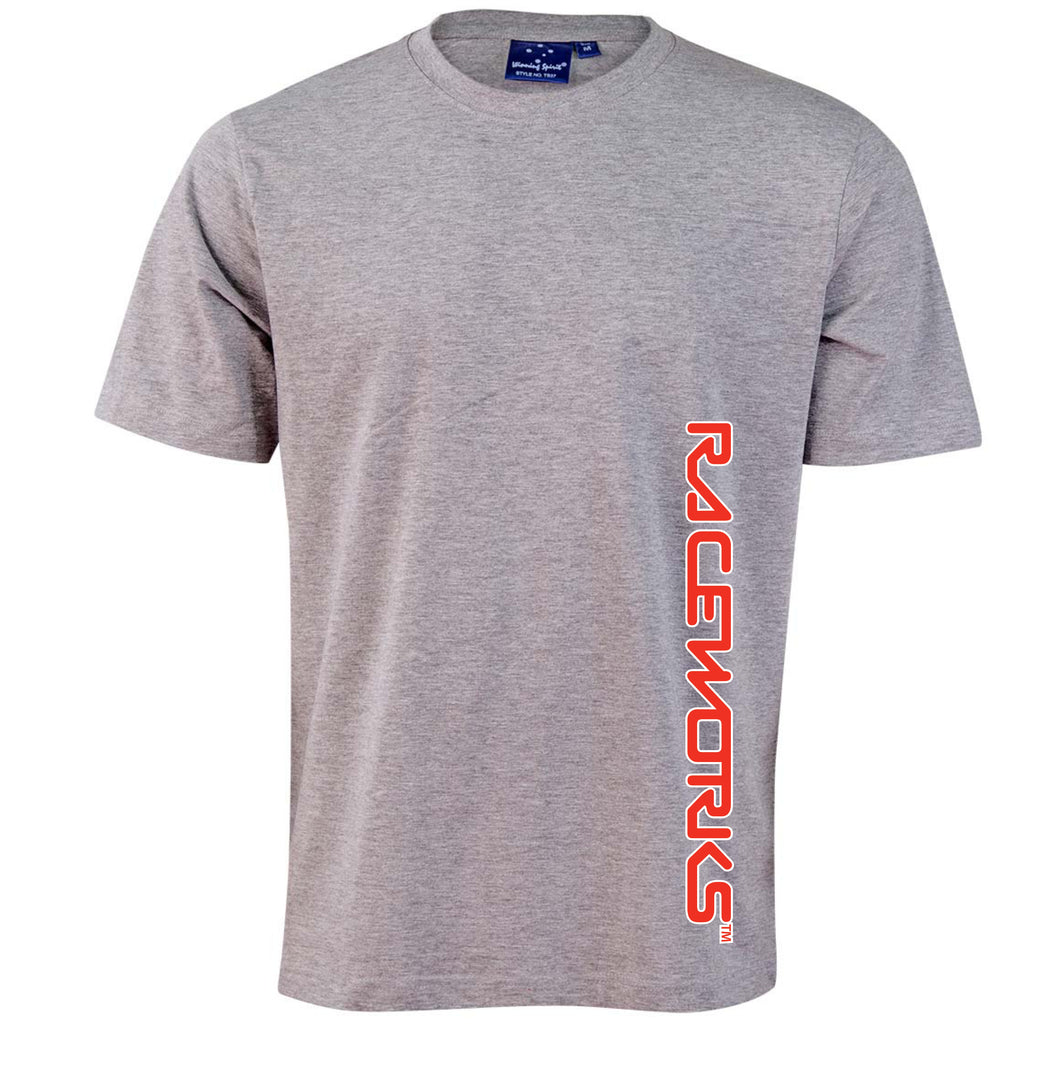 RACEWORKS L GREY T-SHIRT SHORT SLEEVE | MER-576-NZRACEWORKS-Autoignite NZ