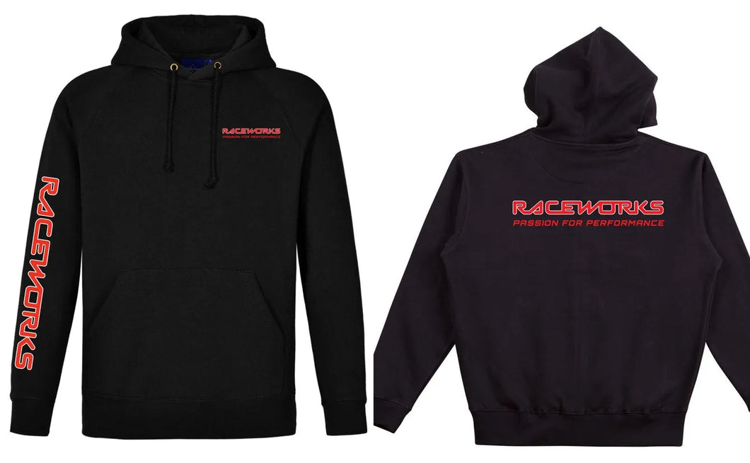 RACEWORKS M BLACK HOODIE | MER-526-NZRACEWORKS-Autoignite NZ