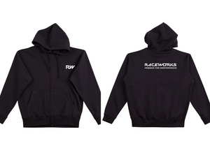 RACEWORKS M B&W ZIP UP HOODIE | MER-082-NZRACEWORKS-Autoignite NZ