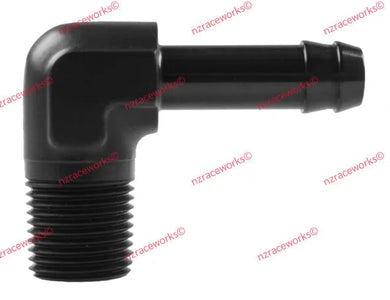 RACEWORKS MALE NPT ½IN TO ½IN BARB 90DEG | RWF-423-08-08BK-NZRACEWORKS-Autoignite NZ