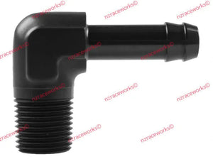 RACEWORKS MALE NPT ½IN TO ½IN BARB 90DEG | RWF-423-08-08BK-NZRACEWORKS-Autoignite NZ
