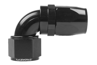 RACEWORKS MALE ORB SWIVEL CUTTER HOSE END AN-12 90DEG | RWF-153-12BK-NZRACEWORKS-Autoignite NZ