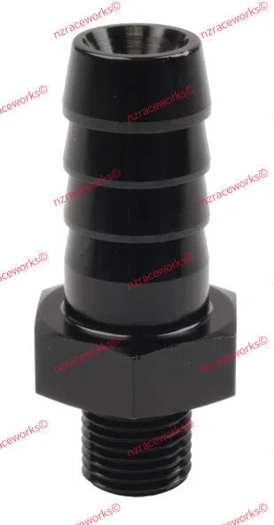 RACEWORKS METRIC M10X1.0 TO 1/2'' BARB | RWF-414-M10-08BK-NZRACEWORKS-Autoignite NZ