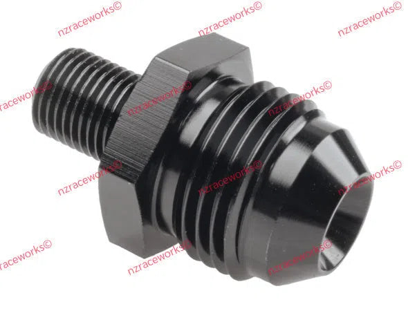 RACEWORKS METRIC M10X1.0 TO FLARE AN-8 | RWF-729-08BK-NZRACEWORKS-Autoignite NZ
