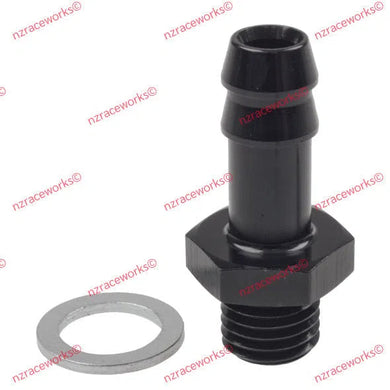 RACEWORKS METRIC M12X1.5 TO 3/8'' BARB | RWF-414-M12-06BK-NZRACEWORKS-Autoignite NZ