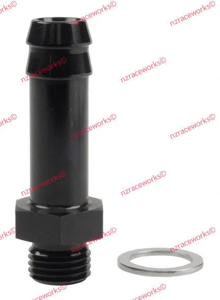 RACEWORKS METRIC M14X1.5 TO 1/2'' BARB | RWF-414-M14-08BK-NZRACEWORKS-Autoignite NZ