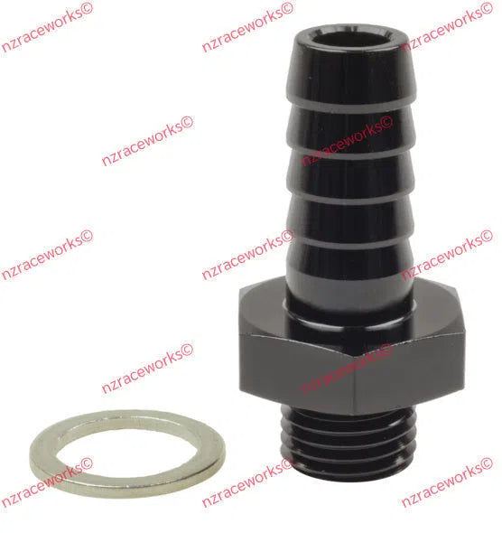 RACEWORKS METRIC M14X1.5 TO 3/8'' BARB | RWF-414-M14-06BK-NZRACEWORKS-Autoignite NZ