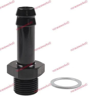RACEWORKS METRIC M18X1.5 TO 1/2'' BARB | RWF-414-M18-08BK-NZRACEWORKS-Autoignite NZ