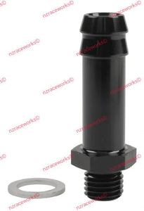 RACEWORKS METRIC MALE M12X1.5 TO 1/2IN BARB | RWF-414-M12-08BK-NZRACEWORKS-Autoignite NZ