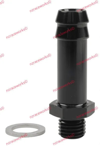 RACEWORKS METRIC MALE M12X1.5 TO 1/2IN BARB | RWF-414-M12-08BK-NZRACEWORKS-Autoignite NZ