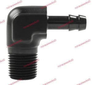 RACEWORKS NPT 3/8'' TO 5/16'' BARB 90 DEG | RWF-423-06-05BK-NZRACEWORKS-Autoignite NZ