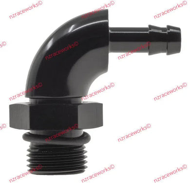RACEWORKS O-RING PORT AN-8 TO 5/16'' BARB 90DEG SWIVEL | RWF-415-08-05BK-NZRACEWORKS-Autoignite NZ