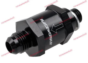 RACEWORKS ONE WAY VALVE M12X1.5 TO AN-6 | RWF-612-06BK-NZRACEWORKS-Autoignite NZ