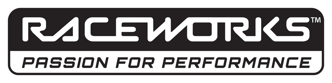 RACEWORKS PASSION FOR PERFORMANCE STICKER B&W 400mm X 90mm | MER-116-NZRACEWORKS-Autoignite NZ